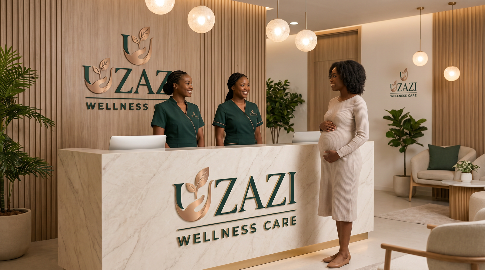 Uzazi Wellness Care branded reception space